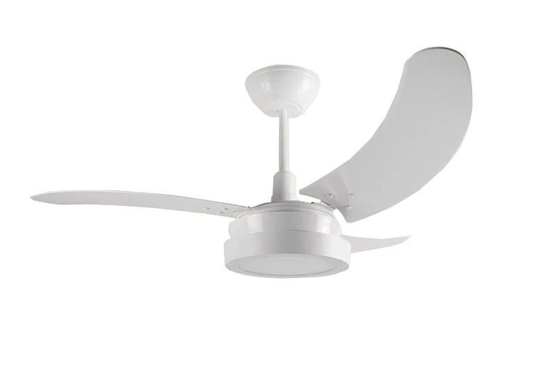 Ventilador De Teto Buzios Max Branco/Branco Led 127v 3 Pás Transparentes 130w - Tron