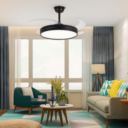 Ventilador de Teto Opus Air Basic Bivolt 30w Preto - OPS85582