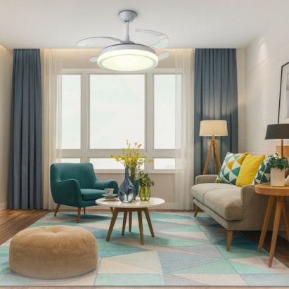 Ventilador de Teto Opus Air Plus Bivolt 30w Pá Retrátil Branco - OPS88385