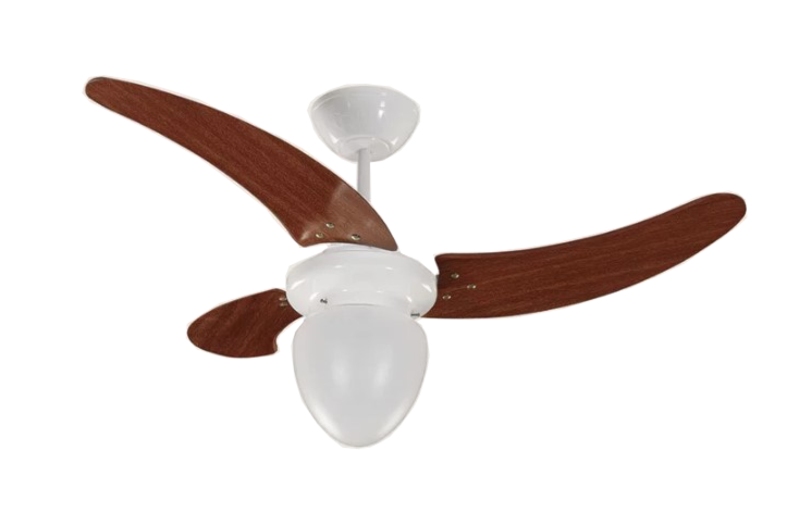 Ventilador De Teto Tron Buzios Max 3 Pás 127V Branco e Mogno - 59.01-0818