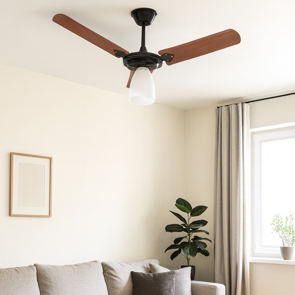 Ventilador De Teto Tron Marbela 3 Pás 127V Mogno e Preto - 51.01-0856