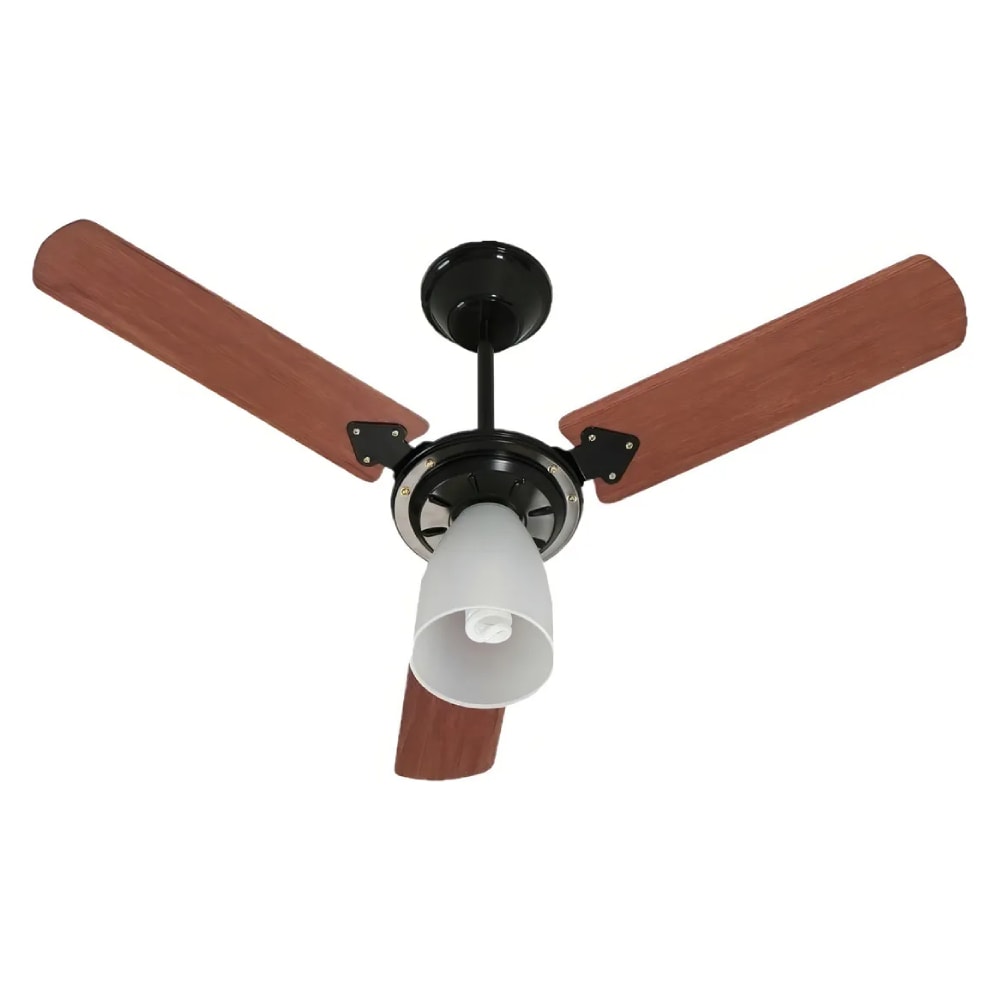 Ventilador De Teto Tron Marbela 3 Pás 127V Mogno e Preto - 51.01-0856