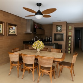 Ventilador de Teto Venti-Delta Jet 4 Pás 127v Preto/Mogno - 264127