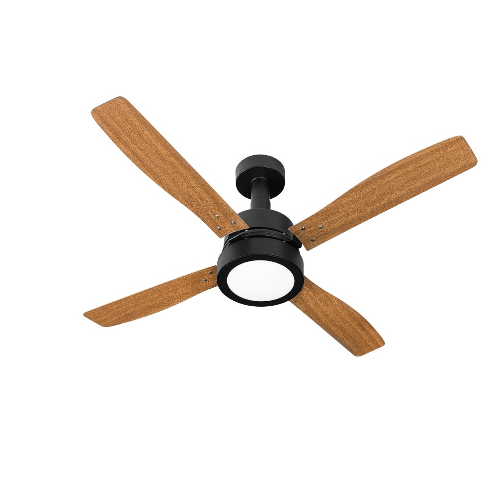 Ventilador de Teto Venti-Delta Vintage LED 4 Pás 127v Preto e Preto/Mogno - 254118