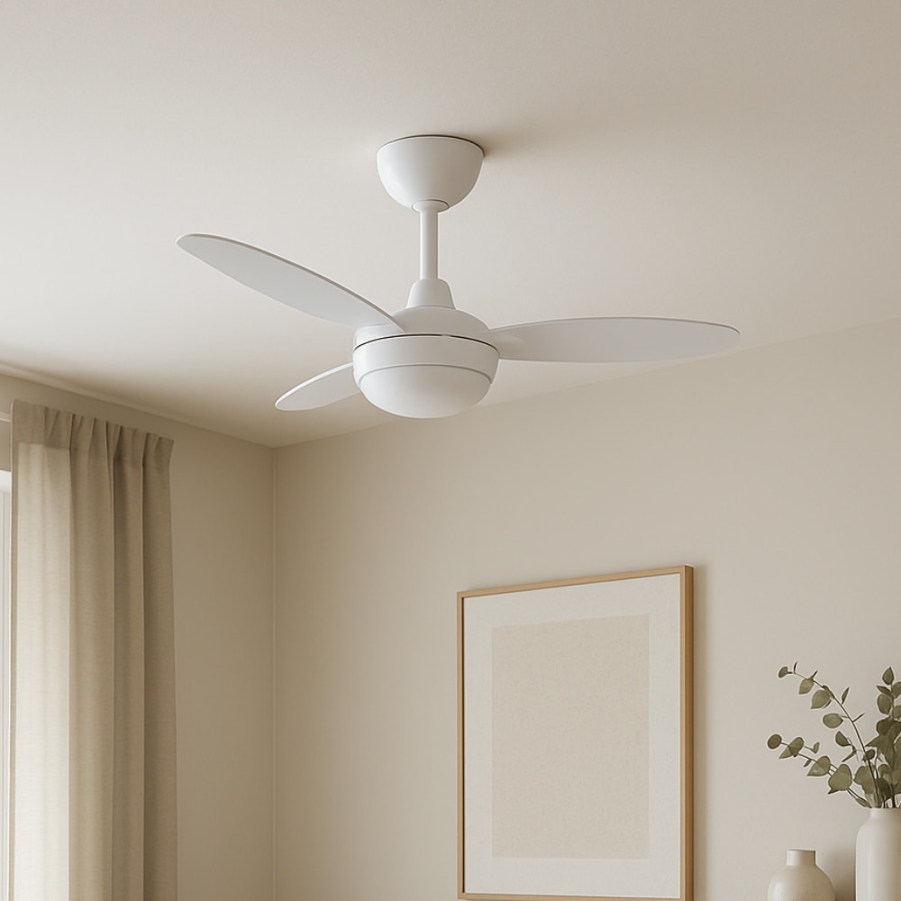 Ventilador de Teto Ventisol Elluz Inverter com Controle Bivolt Branco e Cinza - 11184