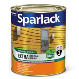 Verniz Extra Marítimo Sparlack Base Água Acetinado Natural 900ml