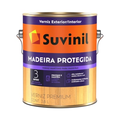 Verniz Marítimo Suvinil Madeira Protegida Brilhante 0,9L - 53391714