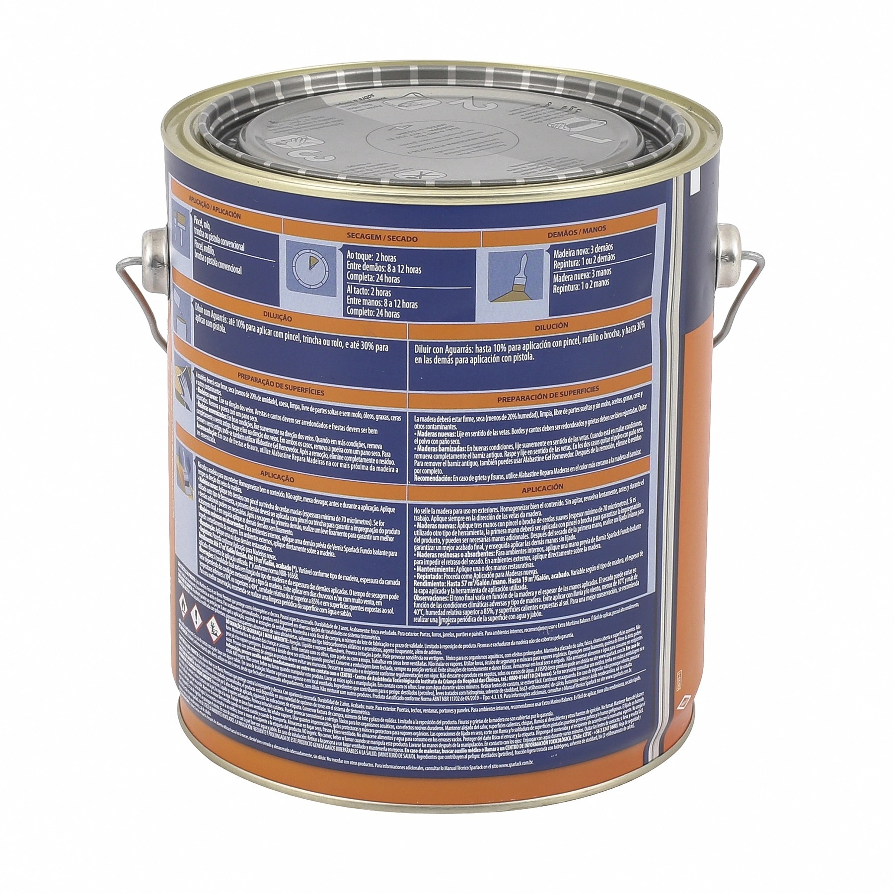 Verniz Sparlack Extra Marítimo Fosco Natural 3,6L - 1139918001