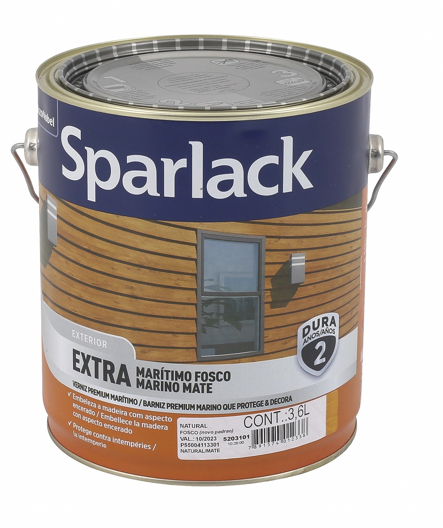 Verniz Sparlack Extra Marítimo Fosco Natural 3.6l - 1139918001