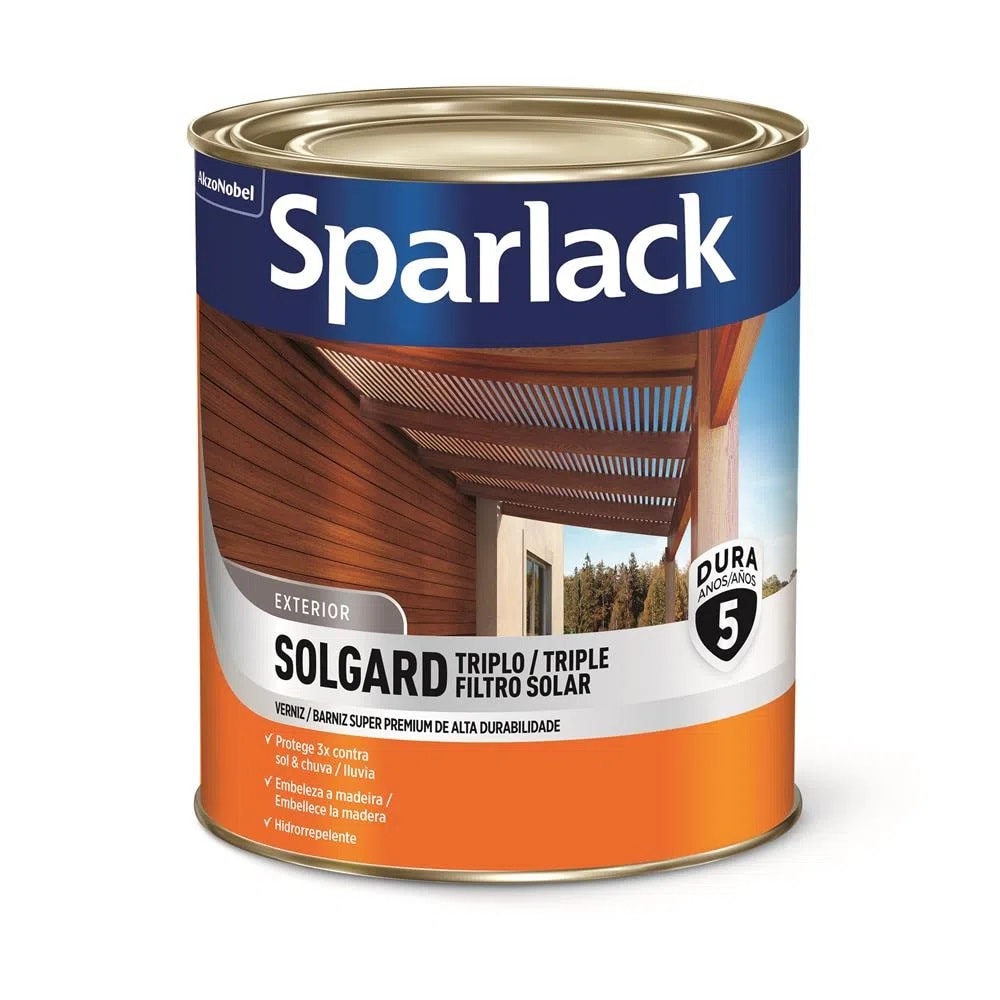 Verniz Sparlack Solgard Triplo Fs Brilhante Natural 0,9L - 1139917004
