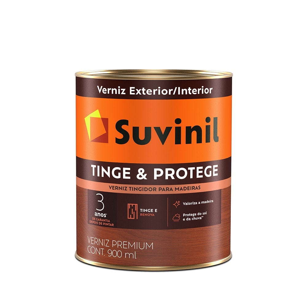 Verniz Suvinil Proteção Dupla Brilhante Mogno 0,9L - 57432111