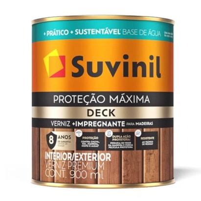 Verniz Suvinil Proteção Máxima Deck Brilhante Natural 0,9L