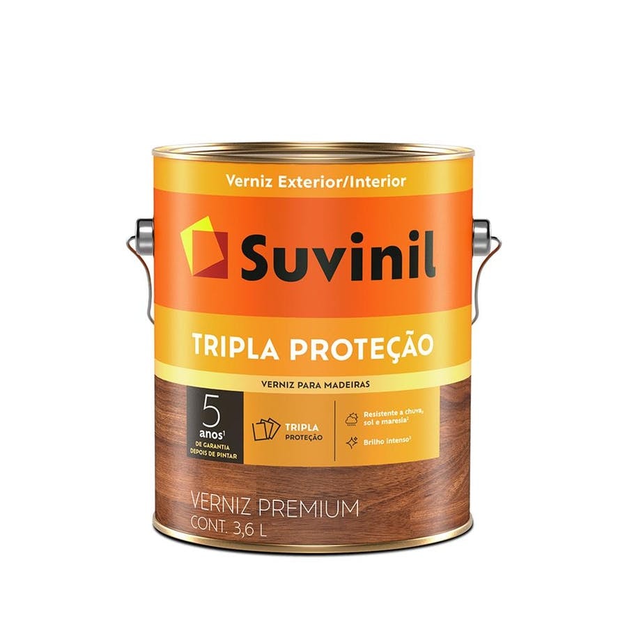 Verniz Suvinil Tripla Proteção Brilho 3,6L - 53388369