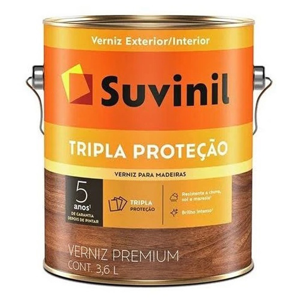 Verniz Suvinil Tripla Proteção Brilho Mogno 3,6L