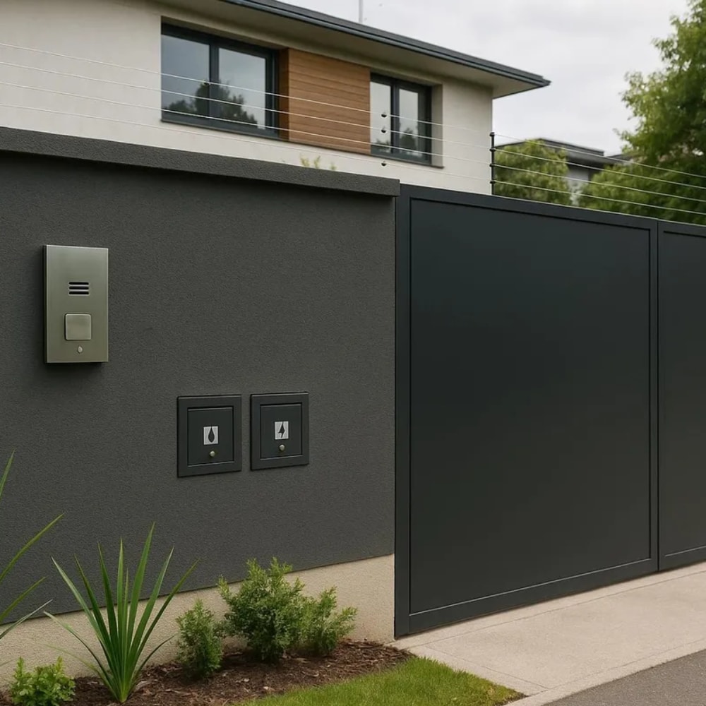 Visor de Água para Muro Rosin Inox Preto - VPA20