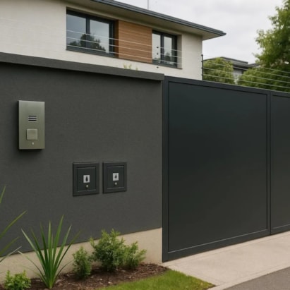 Visor de Água para Muro Rosin Inox Preto - VPA20