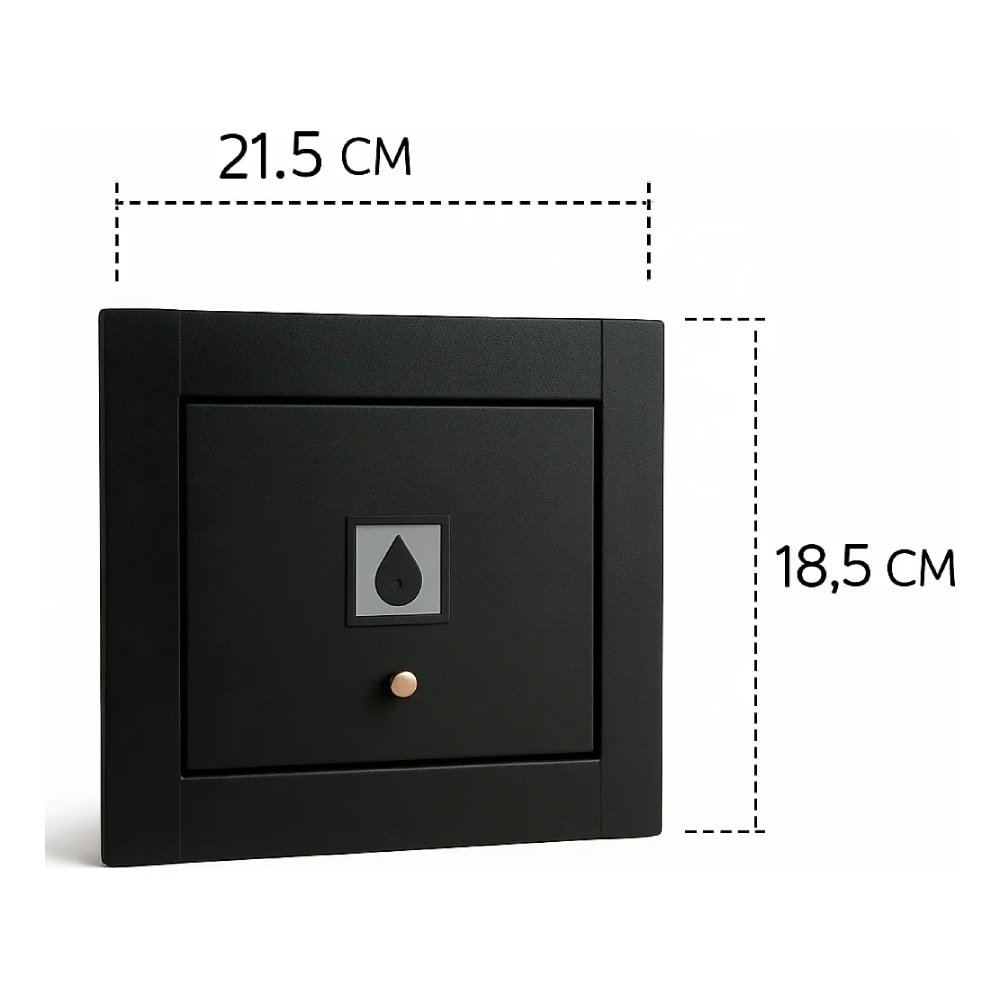 Visor de Água para Muro Rosin Inox Preto - VPA20