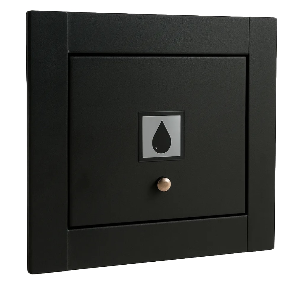 Visor de Água para Muro Rosin Inox Preto - VPA20