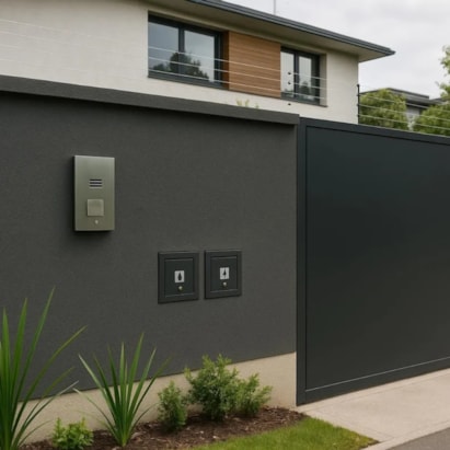 Visor de Luz/Energia para Muro Rosin Inox Preto - VPL21