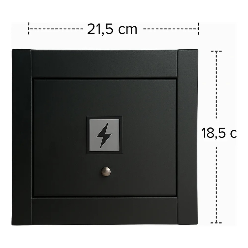 Visor de Luz/Energia para Muro Rosin Inox Preto - VPL21